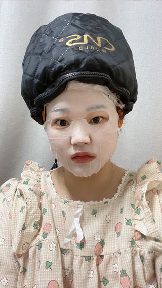 방방곳곳 편림초 수분진정 화이트닝 마스크팩 — 5점을 준 리뷰어가 2022년 10월 올린 사용 사진
