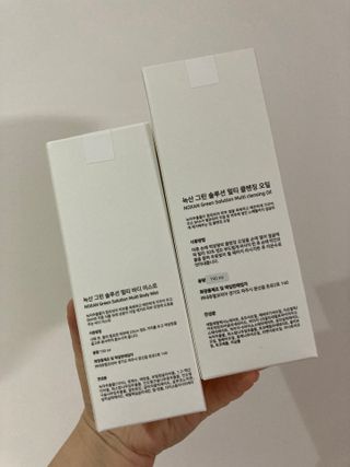 [녹산] 그린 솔루션 멀티 클렌징 오일 + 그린 솔루션 멀티 바디 미스트 — 5점을 준 리뷰어가 2022년 11월 올린 사용 사진