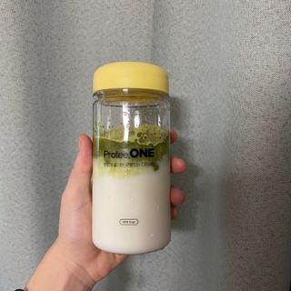 프로티원 단백질쉐이크 녹차맛 2주분 1통+보틀 — 5점을 준 리뷰어가 2021년 5월 올린 사용 사진
