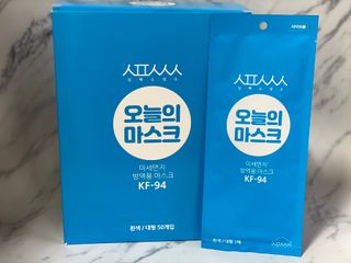 [심폐소생소] KF94 오늘의 마스크 대형 — 5점을 준 리뷰어가 2022년 1월 올린 사용 사진