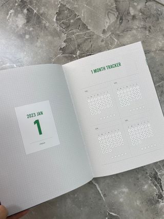 리훈 2023년 아이라이크 모눈 다이어리 미니달력 세트 — 5점을 준 리뷰어가 2022년 11월 올린 사용 사진