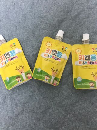 [몸엔용] 어린이, 초등학생의 영양간식 달콤 국산녹용 키엔용  80ml x 10포 — 5점을 준 리뷰어가 2021년 7월 올린 사용 사진