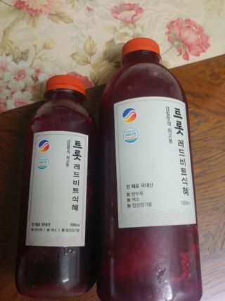 트롯전통식혜 트롯레드비트식혜 1리터 +500리터 — 5점을 준 리뷰어가 2021년 5월 올린 사용 사진