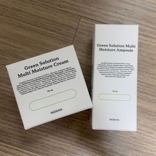 [녹산] 그린 솔루션 멀티 수분 앰플 + 그린 솔루션 멀티 수분크림 — 5점을 준 리뷰어가 2022년 10월 올린 사용 사진