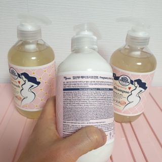 빅그린 임산부 전용라인 3종세트 - 샴푸500ml,트리트먼트500ml,바디워시500ml — 5점을 준 리뷰어가 2022년 8월 올린 사용 사진
