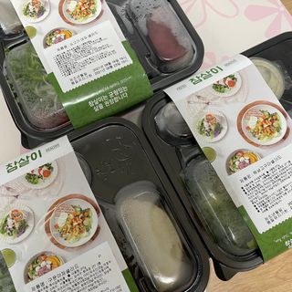 참살이도시락 작심삼일 샐러드도시락 3개 맛보기 새벽배송 또는 택배배송 — 5점을 준 리뷰어가 2021년 8월 올린 사용 사진