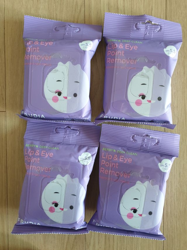 [후르디아] 블루베리 립앤아이 리무버 패드 4개 세트 리뷰 사진