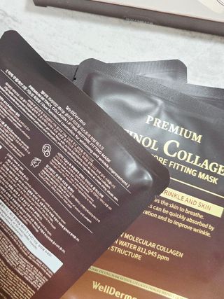 [올리브영] 웰더마 프리미엄 레티놀 콜라겐 리프팅 리스토어 피팅마스크 4매 — 5점을 준 리뷰어가 2025년 7월 올린 사용 사진
