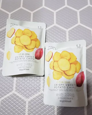 딜라이트 프로젝트 바삭한 원물칩 3종 고구마칩, 자색고구마칩, 느타리버섯칩 [총 6봉지] — 5점을 준 리뷰어가 2022년 3월 올린 사용 사진