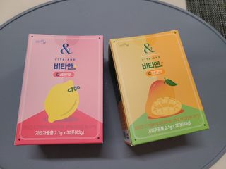 비타앤C 레몬맛, 망고맛 — 4점을 준 리뷰어가 2021년 4월 올린 사용 사진