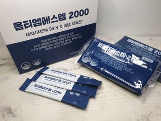 바른비타민 옵티엠에스엠2000 1박스 60포 관절 연골 복합건강기능식품 — 3점을 준 리뷰어가 2021년 6월 올린 사용 사진