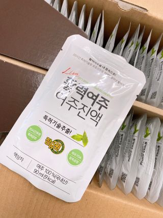 참유원 특허제조 활력 여주진액 여주즙 50포 — 5점을 준 리뷰어가 2022년 1월 올린 사용 사진