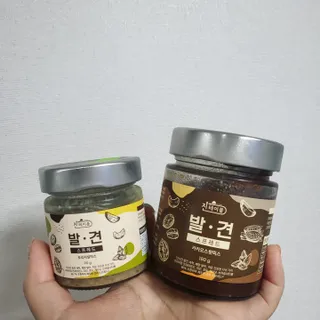 진테이블 발.견 스프레드  오리지널믹스 90g + 카카오스윗믹스 90g 2종 세트 — 5점을 준 리뷰어가 2022년 8월 올린 사용 사진