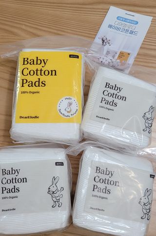 디어엘로디 프리미엄 유기농 유아 솜티슈 40매 3Pack +60매 1Pack 혼합형 — 5점을 준 리뷰어가 2021년 4월 올린 사용 사진
