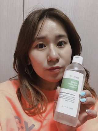 나나스킨 하이드로릴렉싱토너 — 5점을 준 리뷰어가 2021년 5월 올린 사용 사진