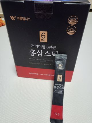[푸름웰니스] 프리미엄 6년근 홍삼스틱 3mg x 100포 — 5점을 준 리뷰어가 2022년 3월 올린 사용 사진