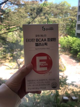 [인디닥터] 타이탄 BCAA 프로틴 젤리스틱 — 4.5점을 준 리뷰어가 2022년 5월 올린 사용 사진