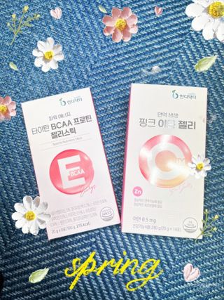 인디닥터 면역 생생 핑크 이뮨 젤리 + 타이탄 BCAA 프로틴 젤리스틱 — 4점을 준 리뷰어가 2022년 4월 올린 사용 사진