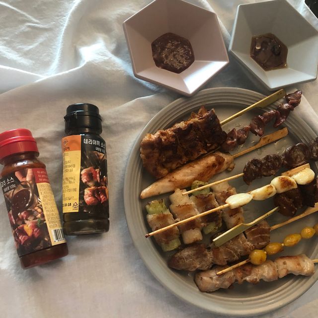 [다물꼬치] 모듬꼬치 10개 +데리야끼소스120g+매운고추소스120g 리뷰 사진