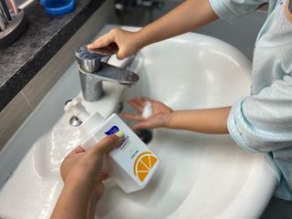 카오리온코스메틱스 클린온 버블 핸드 워시 500ml — 5점을 준 리뷰어가 2021년 8월 올린 사용 사진