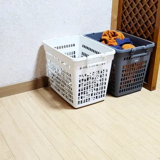 창신리빙 프랑코 빨래바구니 50L 2P 세트 — 5점을 준 리뷰어가 2023년 3월 올린 사용 사진
