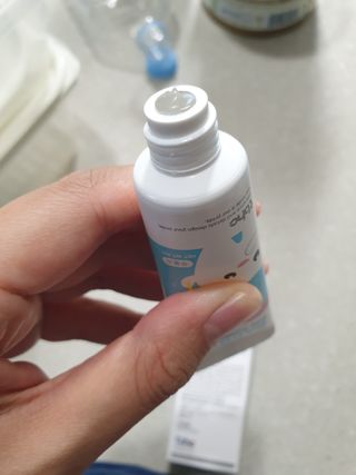 닥터데디스 안심무불소 베이비치약 60g + 여행용 미니 치약 15g — 5점을 준 리뷰어가 2022년 7월 올린 사용 사진