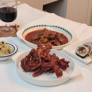 [닭집아들] 직화마라국물닭발 & 직화통뼈닭발 — 5점을 준 리뷰어가 2024년 3월 올린 사용 사진