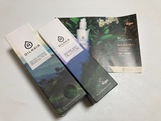 오일아리아 뉴트리 모이스처라이징 세사미 씨드 오일로션 & 데일리 디톡스 세사미 그라운즈 바디스크럽 — 5점을 준 리뷰어가 2023년 8월 올린 사용 사진