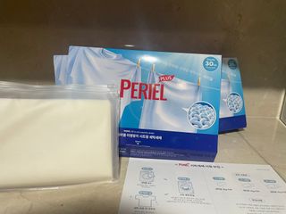 [쿠팡 구매평]페리엘 이염방지 시트세제 선물세트 1set 30매입x4개 — 5점을 준 리뷰어가 2025년 3월 올린 사용 사진