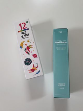 셀바이져 항균 스프레이 핸드워시 + 키즈세정제 SET — 3점을 준 리뷰어가 2021년 3월 올린 사용 사진