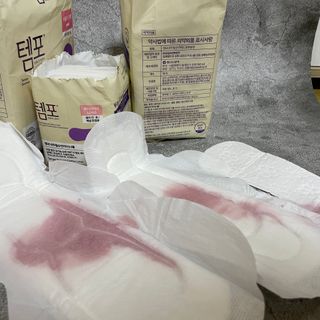 MF[템포 ] 템포 패드 내추럴순면 생리대 SET(중형 슬림 + 대형 + 라이너) — 5점을 준 리뷰어가 2024년 2월 올린 사용 사진
