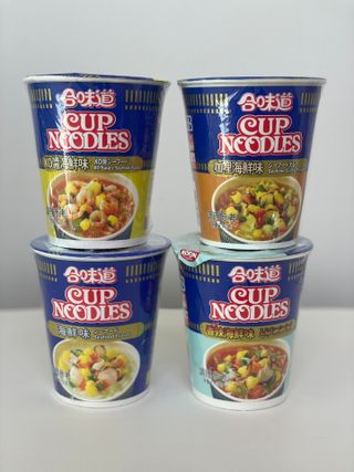 NISSIN 닛신 컵누들  4종 - 씨푸드오리지날, 씨푸드 스파이시, 씨푸드 커리, 씨푸드 XO소스 — 5점을 준 리뷰어가 2022년 3월 올린 사용 사진