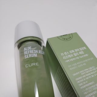 김정문알로에 큐어 큐어 알로에 리프레쉬 젤리 세럼, 큐어 알로에 하이드로 젤리 크림 — 5점을 준 리뷰어가 2021년 2월 올린 사용 사진