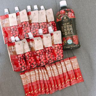 자연에온 몽모랑시 타트체리 3종 세트 구성 - 저분자콜라겐젤리, NFC 착즙주스 — 5점을 준 리뷰어가 2021년 7월 올린 사용 사진