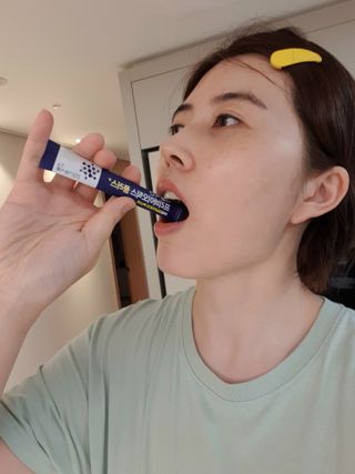 메이준뉴트리 더블액션 프리바이오틱스 플러스+ — 5점을 준 리뷰어가 2021년 6월 올린 사용 사진