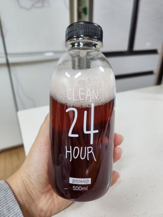 클린24시간 1BOX(5포) + 전용보틀(500ml) — 5점을 준 리뷰어가 2023년 1월 올린 사용 사진