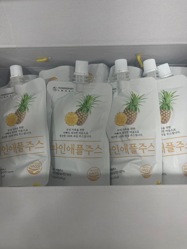 [연두팜] 파인애플주스 100ml 30개입 리뷰 사진