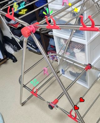 클레비앙 콕앤콕 콕앤콕 미니빨래건조대 — 5점을 준 리뷰어가 2021년 9월 올린 사용 사진