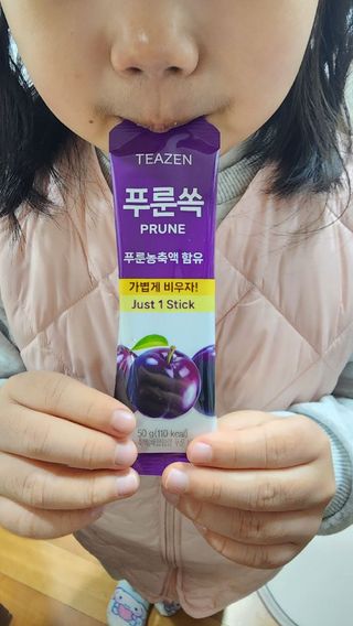 [티젠] 푸룬쏙+풋사과쏙+유기농 레몬쏙 100 — 5점을 준 리뷰어가 2025년 2월 올린 사용 사진