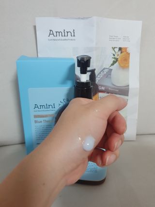 아미니 블루테라 바디로션 — 5점을 준 리뷰어가 2021년 7월 올린 사용 사진