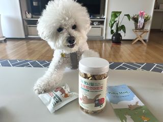 [펫시밀] 원물그대로 영양듬뿍 진공동결건조 북어트릿75g,치킨트릿100g,연어트릿75g 강아지 고양이 간식 — 5점을 준 리뷰어가 2023년 5월 올린 사용 사진