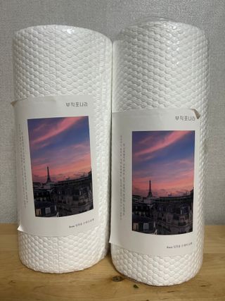 부직포나라 중금속유해물질ZERO 뜯어쓰는 주방 일회용수세미 60매 2매 — 5점을 준 리뷰어가 2022년 9월 올린 사용 사진