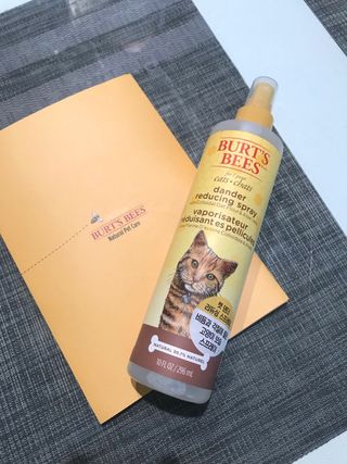 버츠비 캣 댄더 리듀싱 스프레이 — 5점을 준 리뷰어가 2021년 5월 올린 사용 사진