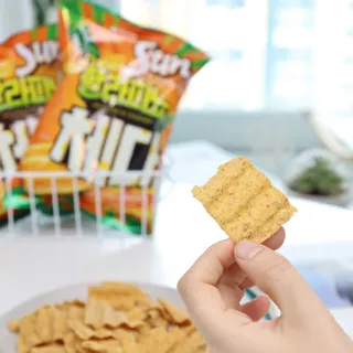 강렬한 태양의 맛 썬의 신제품, 썬 할라피뇨체다 — 5점을 준 리뷰어가 2022년 6월 올린 사용 사진