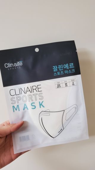 끌린에르 스포츠 귀편한 새부리형 마스크 — 5점을 준 리뷰어가 2022년 2월 올린 사용 사진