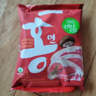 [풀무원] 자연은맛있다 정면, 백면, 홍면  세트 — 5점을 준 리뷰어가 2021년 4월 올린 사용 사진