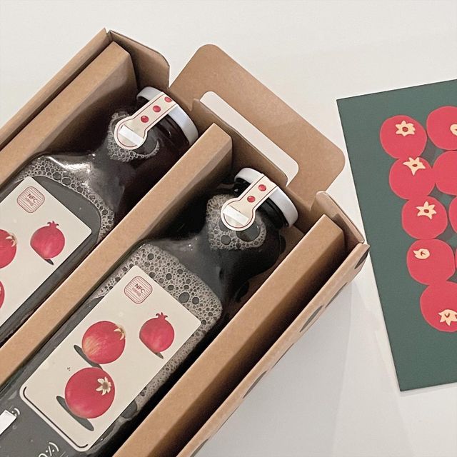 [바이윙클] 페르시아 유기농 석류 착즙주스 750ml 2병 + 선물박스 세트 리뷰 사진