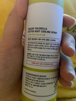달리프 클로렐라 베러 루트 쿨링 스프레이 100ml — 4점을 준 리뷰어가 2021년 3월 올린 사용 사진