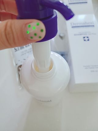 더마힐 헤어 컨디셔닝 샴푸 500ml 3종 중 택1 — 5점을 준 리뷰어가 2021년 4월 올린 사용 사진