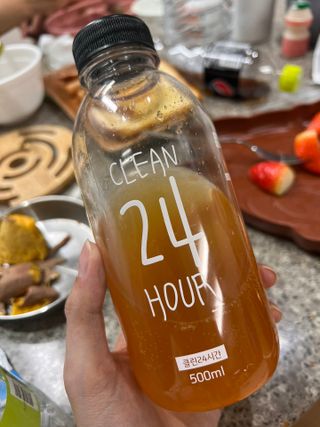 클린24시간 레드박스 1BOX(5포) + 전용보틀(500ml) — 5점을 준 리뷰어가 2024년 1월 올린 사용 사진